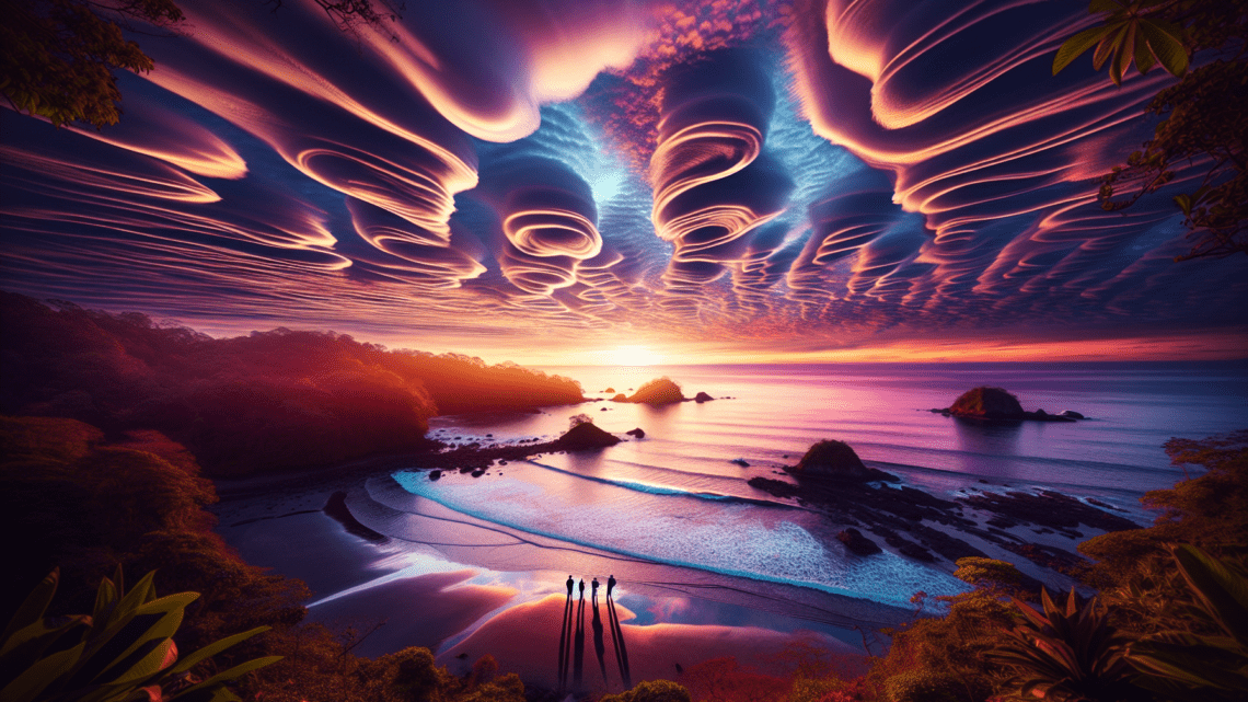 Beobachtung des spektakulären Röhrenwolkenphänomens am Pazifik