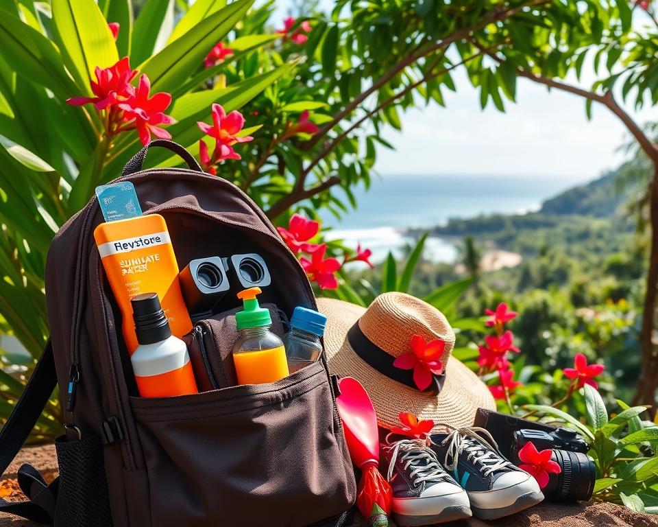 A beautifully arranged travel packing list for visiting <a href=